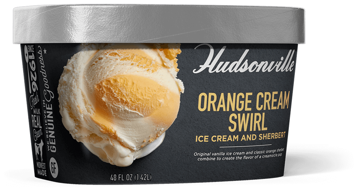 Orange Cream Swirl Ice Cream